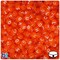 BeadTin Orange Transparent 7mm Coin Plastic Alpha Beads - White Letter Mix (250pcs)